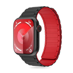REMIENOK REMIENOK DOOP ICONBAND MAGNETIC APPLE WATCH 4 / 5 / 6 / 7 / 8 / 9 / SE / ULTRA 1 / 2 (42 / 44 / 45 / 49 MM) BLACK/RED