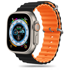 REMIENOK DOOP ICONBAND PRO APPLE WATCH 6 / 7 / 8 / 9 / 10 / SE / ULTRA 1 / 2 (44 / 45 / 46 / 49 MM) BLACK/ORANGE