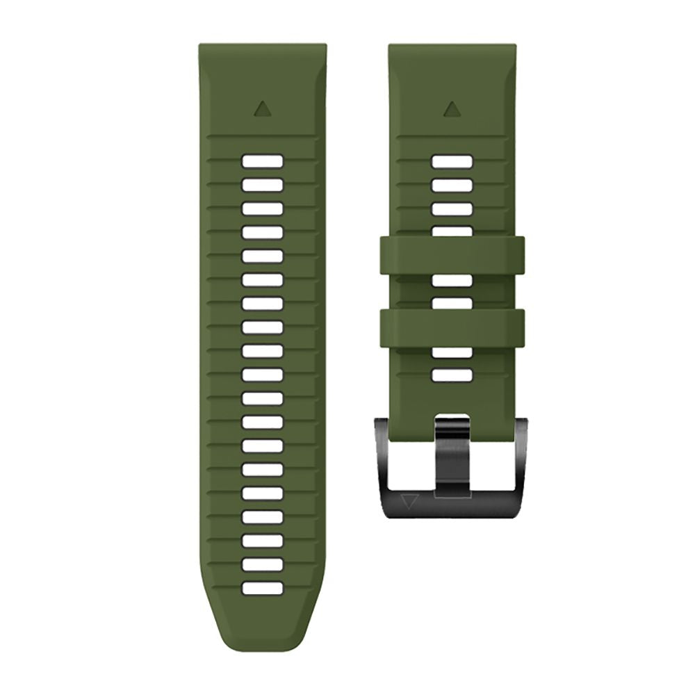 SILIKÓNOVÝ REMIENOK NA GARMIN 26MM FENIX 3 / 5X / 3HR / 5X PLUS / 6X / 6X PRO / 7X ENDURO EXPLORER PRO ARMY GREEN / BLACK
