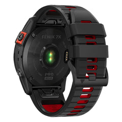 SILIKÓNOVÝ REMIENOK NA GARMIN 26MM FENIX 3 / 5X / 3HR / 5X PLUS / 6X / 6X PRO / 7X DOOP EXPLORER PRO BLACK / RED