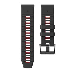 SILIKÓNOVÝ REMIENOK NA GARMIN 26MM FENIX 3 / 5X / 3HR / 5X PLUS / 6X / 6X PRO / 7X DOOP EXPLORER PRO BLACK / RED
