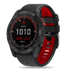 SILIKÓNOVÝ REMIENOK NA GARMIN 26MM FENIX 3 / 5X / 3HR / 5X PLUS / 6X / 6X PRO / 7X DOOP EXPLORER PRO BLACK / RED
