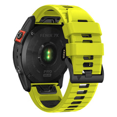 SILIKÓNOVÝ REMIENOK NA GARMIN 26MM FENIX 3 / 5X / 3HR / 5X PLUS / 6X / 6X PRO / 7X DOOP EXPLORER PRO LIME / BLACK