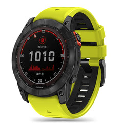SILIKÓNOVÝ REMIENOK NA GARMIN 26MM FENIX 3 / 5X / 3HR / 5X PLUS / 6X / 6X PRO / 7X DOOP EXPLORER PRO LIME / BLACK