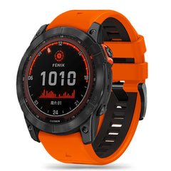 SILIKÓNOVÝ REMIENOK NA GARMIN 26MM FENIX 3 / 5X / 3HR / 5X PLUS / 6X / 6X PRO / 7X DOOP EXPLORER PRO ORANGE / BLACK