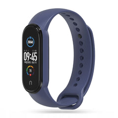 SILIKÓNOVÝ REMIENOK NA XIAOMI MI BAND 5 / 6 / 6 NFC / 7 HEYBAND ICON NAVY