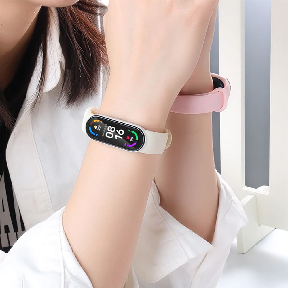 SILIKÓNOVÝ REMIENOK NA XIAOMI MI BAND 5 / 6 / 6 NFC / 7 HEYBAND ICON VIOLET