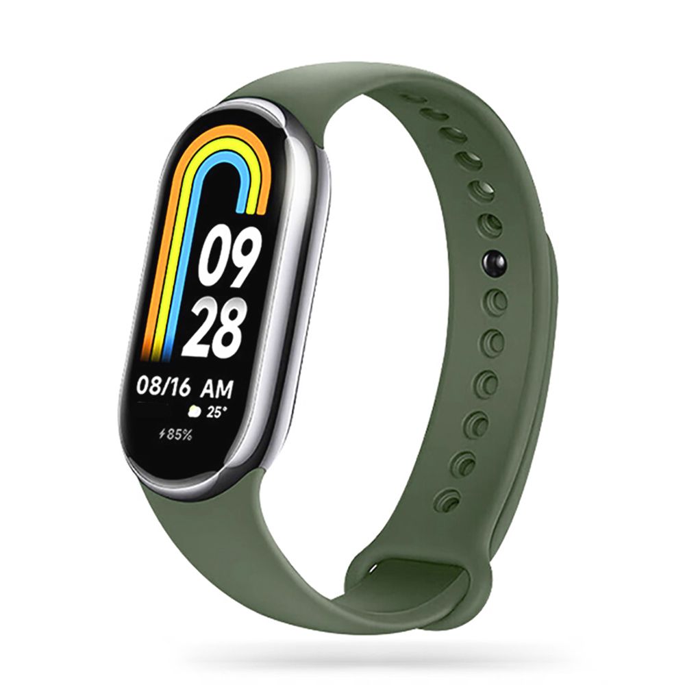 SILIKÓNOVÝ REMIENOK NA XIAOMI MI BAND 8 / 9 / NFC HEYBAND ICON ARMY GREEN
