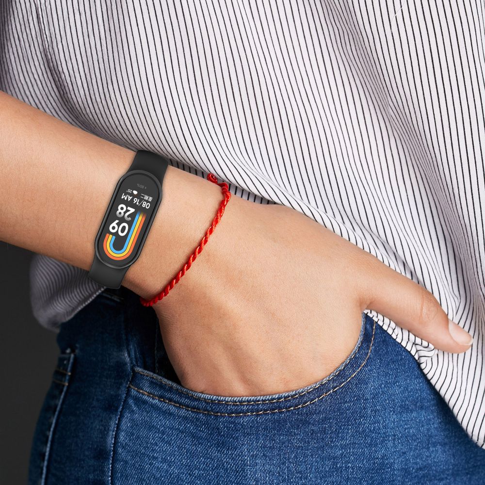 SILIKONSKA  ZA XIAOMI MI BAND 8 / 9 / NFC HEYBAND ICON BLACK