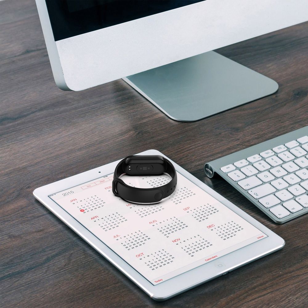 SILIKONSKA  ZA XIAOMI MI BAND 8 / 9 / NFC HEYBAND ICON BLACK