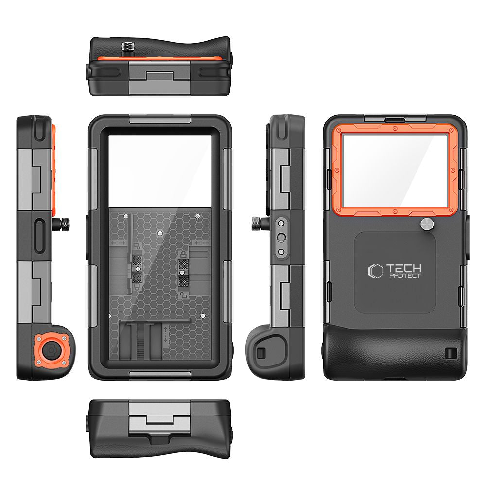 UNIVERZÁLNE VODOTESNÉ PUZDRO TECH-PROTECT IPX8 UNIVERSAL DIVING WATERPROOF CASE BLACK/ORANGE