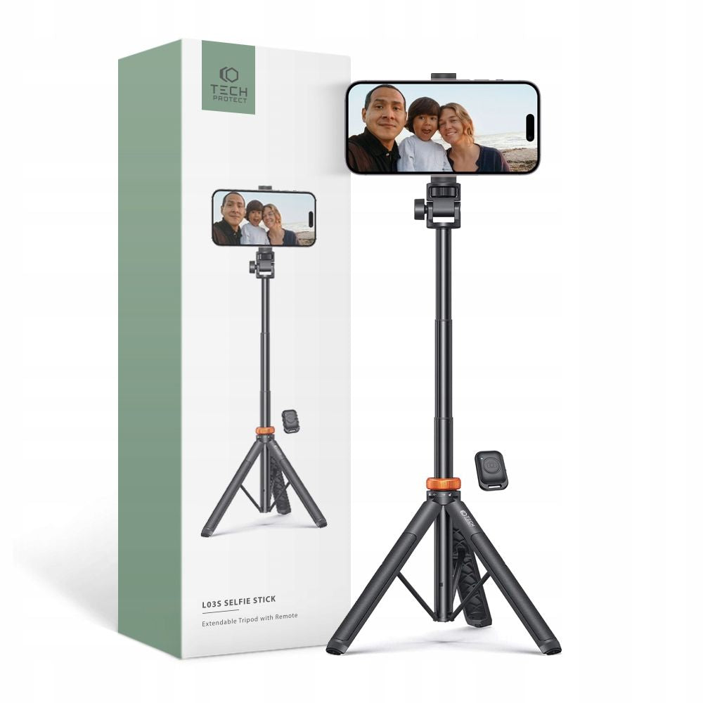 SELFIE TYČ TECH-PROTECT L03S WIRELESS SELFIE STICK TRIPOD BLACK