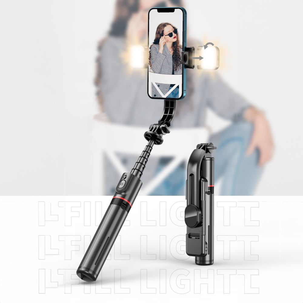 SELFIE TYČ TECH-PROTECT L05S WIRELESS SELFIE STICK TRIPOD & LED LIGHT BLACK