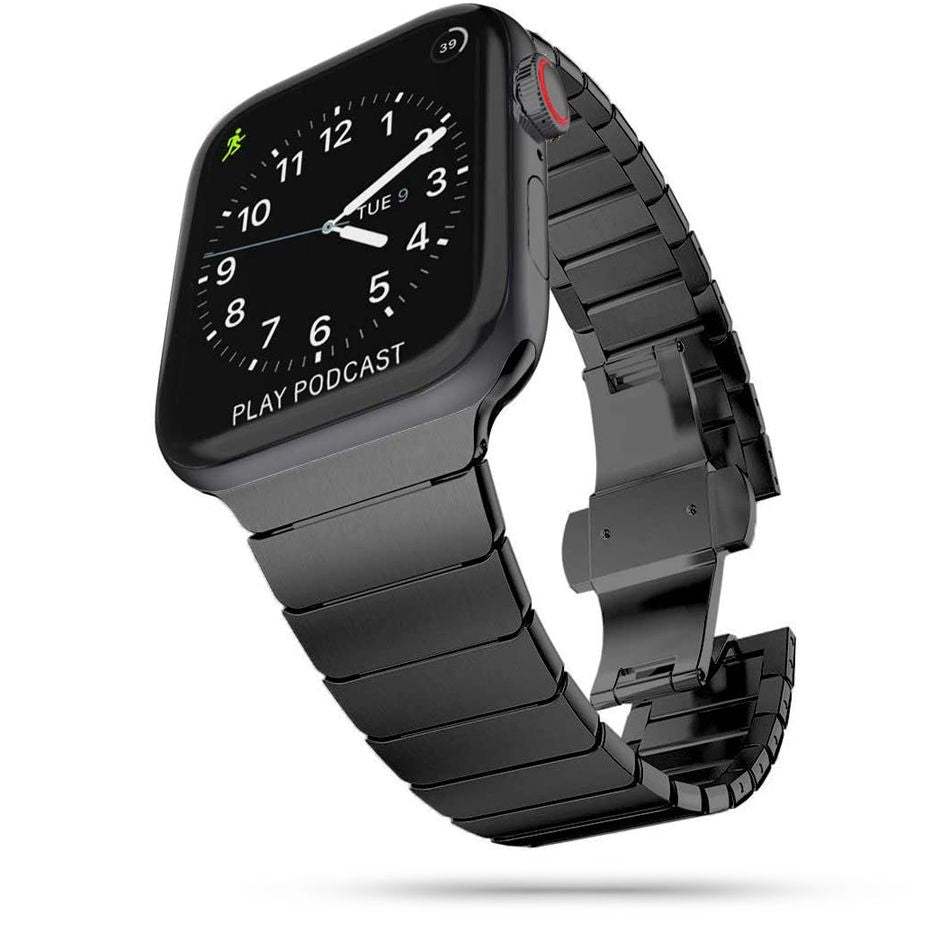 REMIENOK DOOP LINKBAND APPLE WATCH 4 / 5 / 6 / 7 / 8 / 9 / SE / ULTRA 1 / 2  (42 / 44 / 45 / 49 MM) BLACK