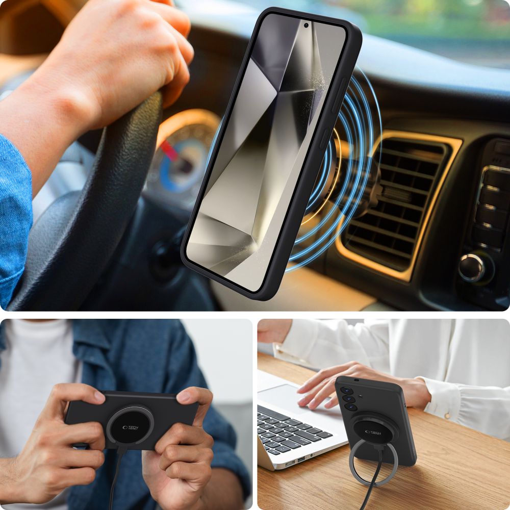  TECH-PROTECT TEKUĆI SILIKON MAGSAFE GALAXY S25 CRNA