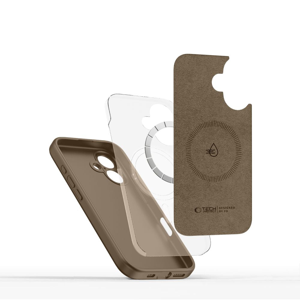 KRYT TECH-PROTECT LIQUID SILICONE MAGSAFE IPHONE 16 CHOCOLATE BROWN
