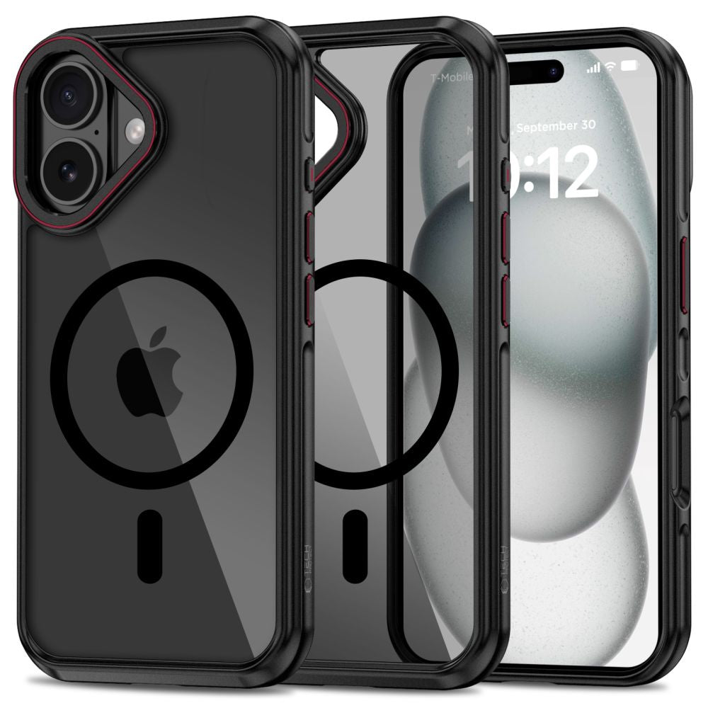 KRYT TECH-PROTECT MAGHYBRID MAGSAFE IPHONE 16 BLACK/RED