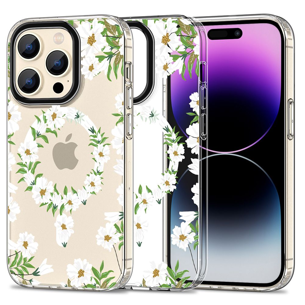  TECH-PROTECT MAGMOOD MAGSAFE IPHONE 15 PRO WHITE DAISY