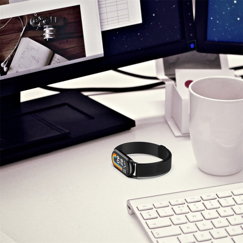 REMIENOK NA XIAOMI MI BAND 8 / 9 / NFC DOOP MILANESE LOOP BLACK