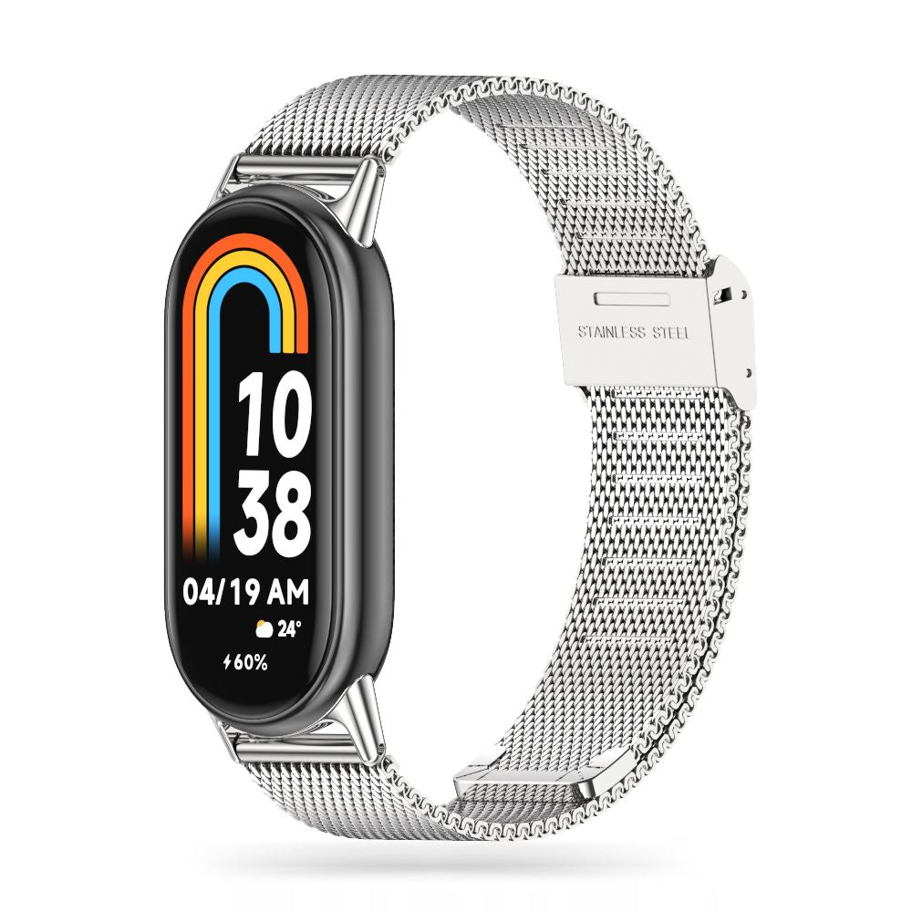  ZA XIAOMI MI BAND 8 / 9 / NFC DOOP MILANESE LOOP SREBRNA