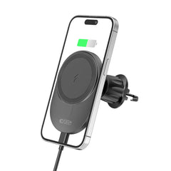 DRŽIAK TELEFÓNU DO AUTA S BEZDRÔTOVÝM NABÍJANÍM TECH-PROTECT MM15W-V1 MAGNETIC MAGSAFE VENT CAR MOUNT WIRELESS CHARGER 15W BLACK