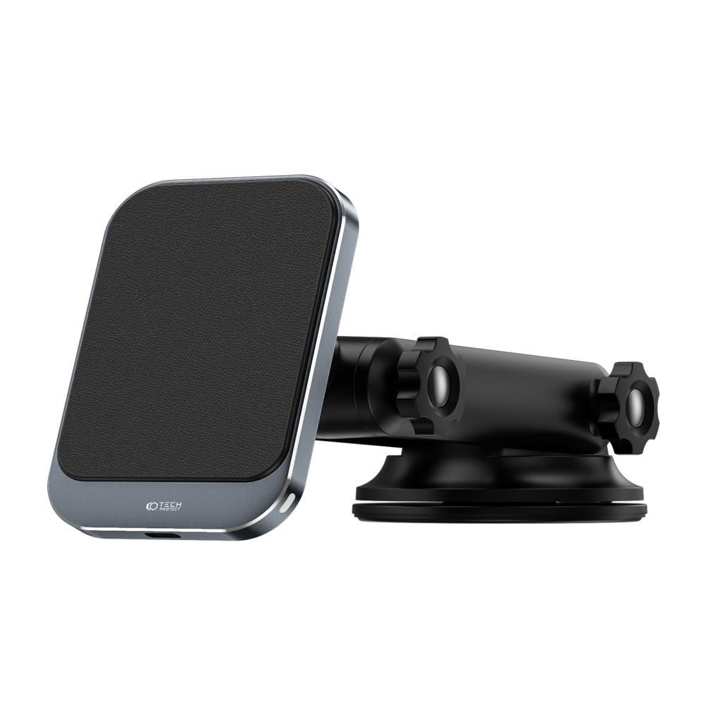DRŽAČ TELEFONA ZA AUTO S BEZICNIM PUNJENJEM TECH-PROTECT MM15W-V2 MAGNETSKA MAGSAFE DASKA ZA AUTO S BEZICNIM PUNJENJEM 15W CRNA