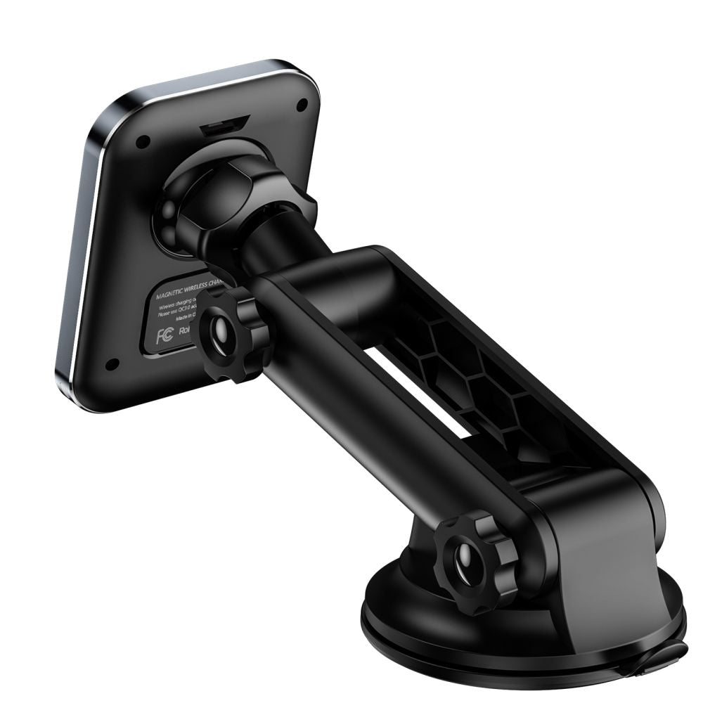 DRŽAČ TELEFONA ZA AUTO S BEZICNIM PUNJENJEM TECH-PROTECT MM15W-V2 MAGNETSKA MAGSAFE DASKA ZA AUTO S BEZICNIM PUNJENJEM 15W CRNA