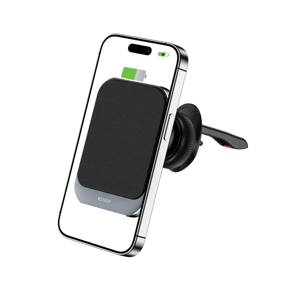 DRŽIAK TELEFÓNU DO AUTA S BEZDRÔTOVÝM NABÍJANÍM TECH-PROTECT MM15W-V2 MAGNETIC MAGSAFE VENT CAR MOUNT WIRELESS CHARGER 15W BLACK