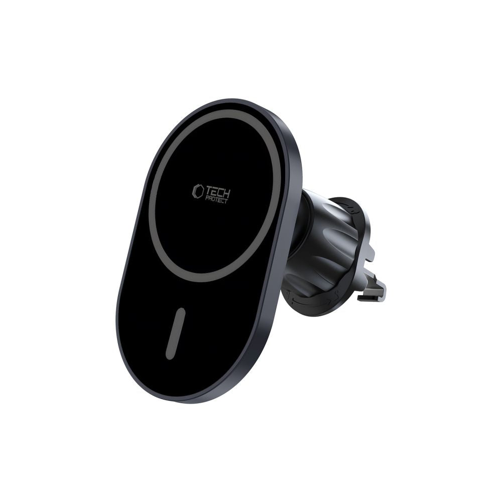 DRŽIAK TELEFÓNU DO AUTA S BEZDRÔTOVÝM NABÍJANÍM TECH-PROTECT MM15W-V6 MAGNETIC MAGSAFE DASHBOARD & VENT CAR MOUNT WIRELESS CHARGER 15W BLACK/BLACK