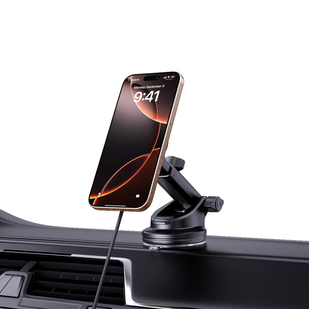 DRŽAČ TELEFONA ZA AUTO S BEZICNIM PUNJENJEM TECH-PROTECT MM15W-V6 QI2 MAGNETSKA MAGSAFE DRŽAČ NA TABLICI I VENTILACIJI S BEZICNIM PUNJENJEM 15W CRNI