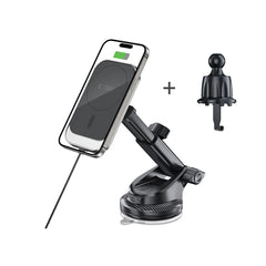 DRŽIAK TELEFÓNU DO AUTA S BEZDRÔTOVÝM NABÍJANÍM TECH-PROTECT MM15W-V9 MAGNETIC MAGSAFE DASHBOARD & VENT CAR MOUNT WIRELESS CHARGER 15W BLACK