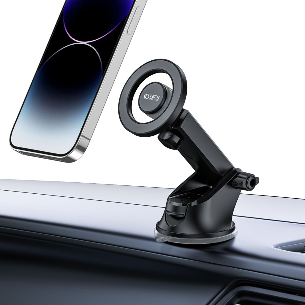 DRŽAČ ZA AUTO TECH-PROTECT N51 MAGNETSKI MAGSAFE DRŽAČ ZA TABLICU I VENTILACIJU CRNI