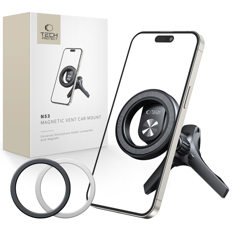 DRŽIAK TELEFÓNU DO AUTA TECH-PROTECT N53 MAGNETIC MAGSAFE STABLE VENT CAR MOUNT BLACK