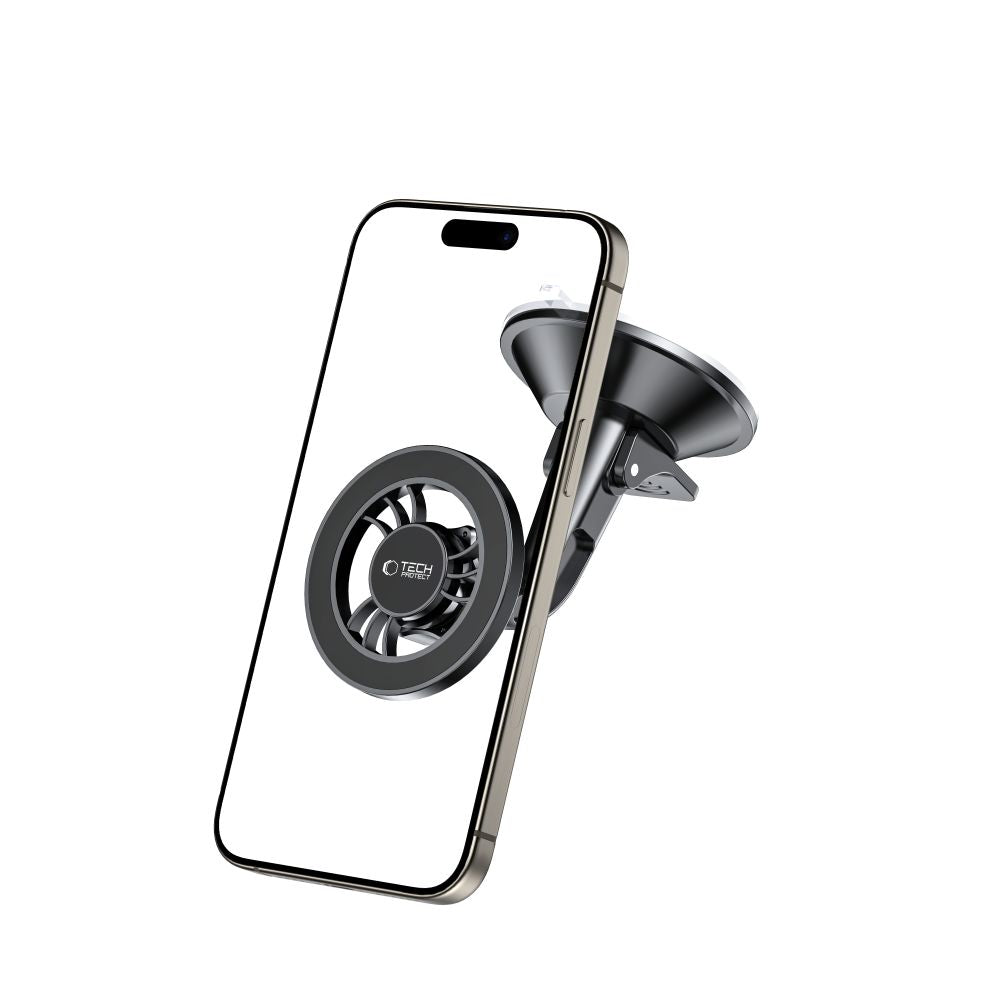 DRŽIAK TELEFÓNU DO AUTA TECH-PROTECT N56 MAGNETIC MAGSAFE DASHBOARD SHRT CAR MOUNT BLACK