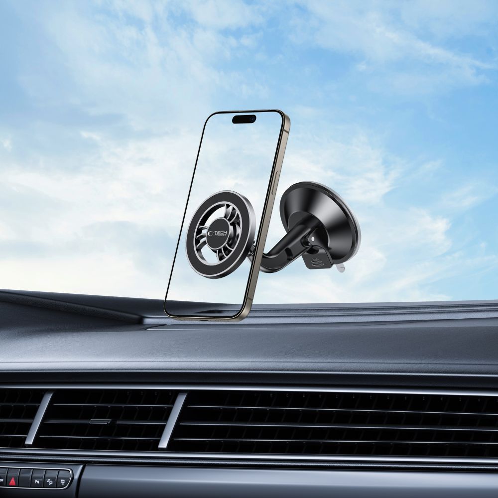 DRŽIAK TELEFÓNU DO AUTA TECH-PROTECT N56 MAGNETIC MAGSAFE DASHBOARD SHRT CAR MOUNT BLACK