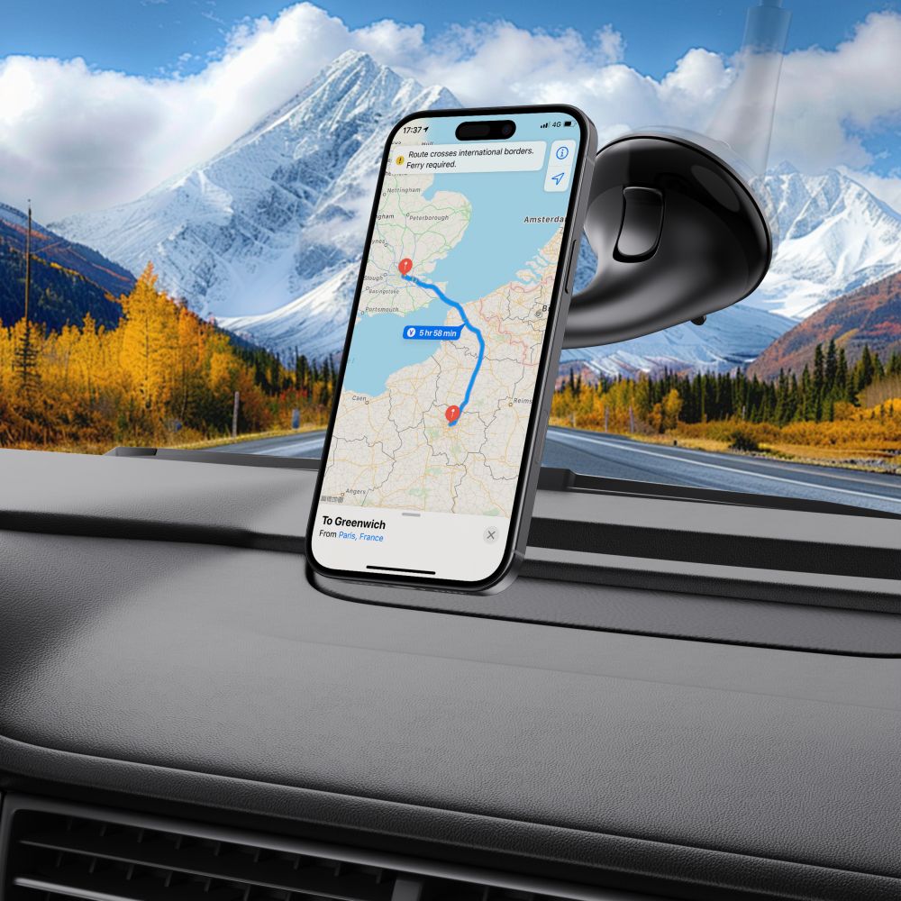 DRŽIAK TELEFÓNU DO AUTA TECH-PROTECT N56 MAGNETIC MAGSAFE DASHBOARD UNRG & VENT CAR MOUNT BLACK