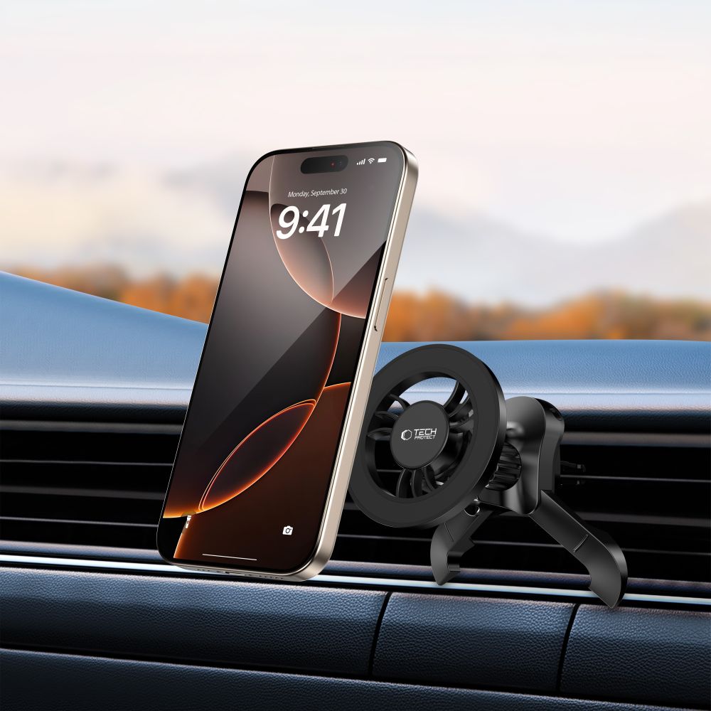 DRŽIAK TELEFÓNU DO AUTA TECH-PROTECT N56 MAGNETIC MAGSAFE STABLE VENT CAR MOUNT BLACK