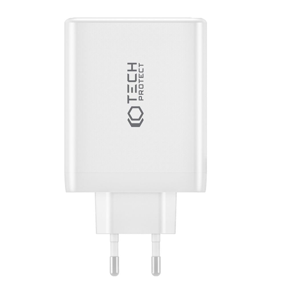 SIEŤOVÁ NABÍJAČKA NA MOBIL A TABLET TECH-PROTECT NC100W-GAN 4-PORT NETWORK CHARGER PD100W/QC3.0 WHITE