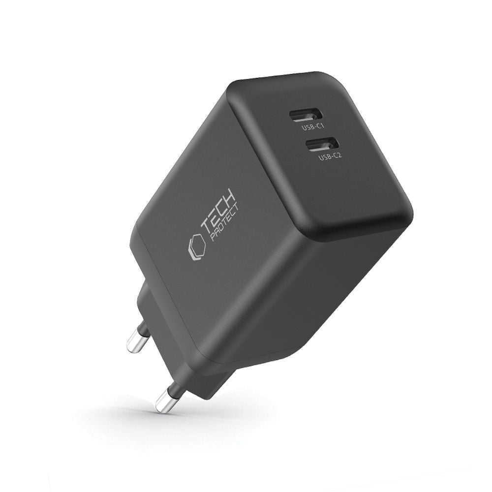 TECH-PROTECT NC45W-GAN 2-PORT MREŽNI PUNJAČ PD45W CRNI