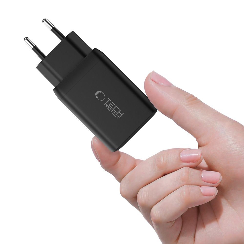 TECH-PROTECT NC45W-GAN 2-PORT MREŽNI PUNJAČ PD45W CRNI