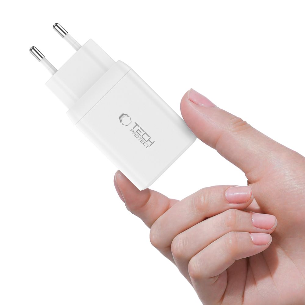 TECH-PROTECT NC45W-GAN 2-PORT MREŽNI PUNJAČ PD45W BIJELI