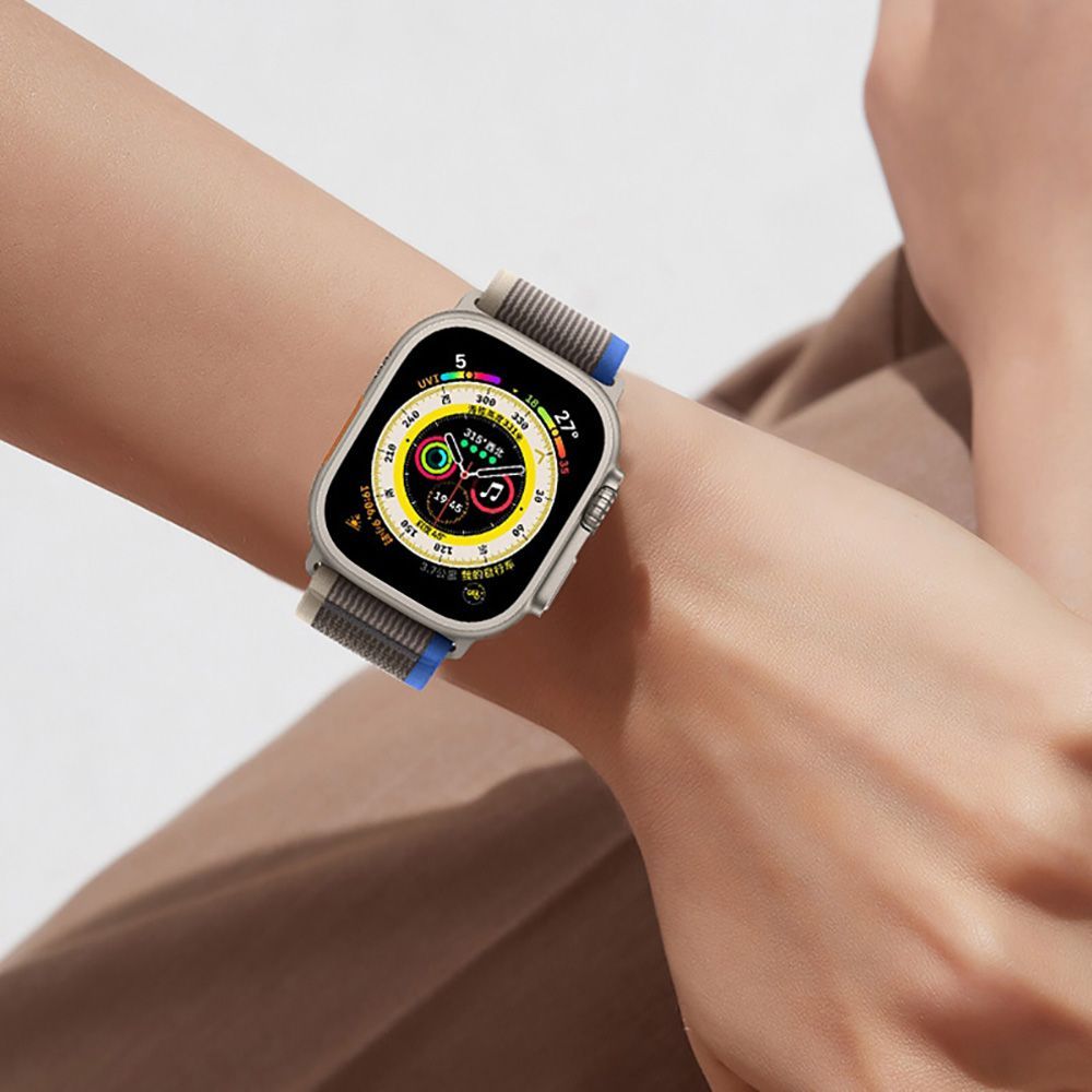 REMIENOK DOOP NYLON APPLE WATCH 4 / 5 / 6 / 7 / 8 / 9 / SE (38 / 40 / 41 MM) GREY/BLUE