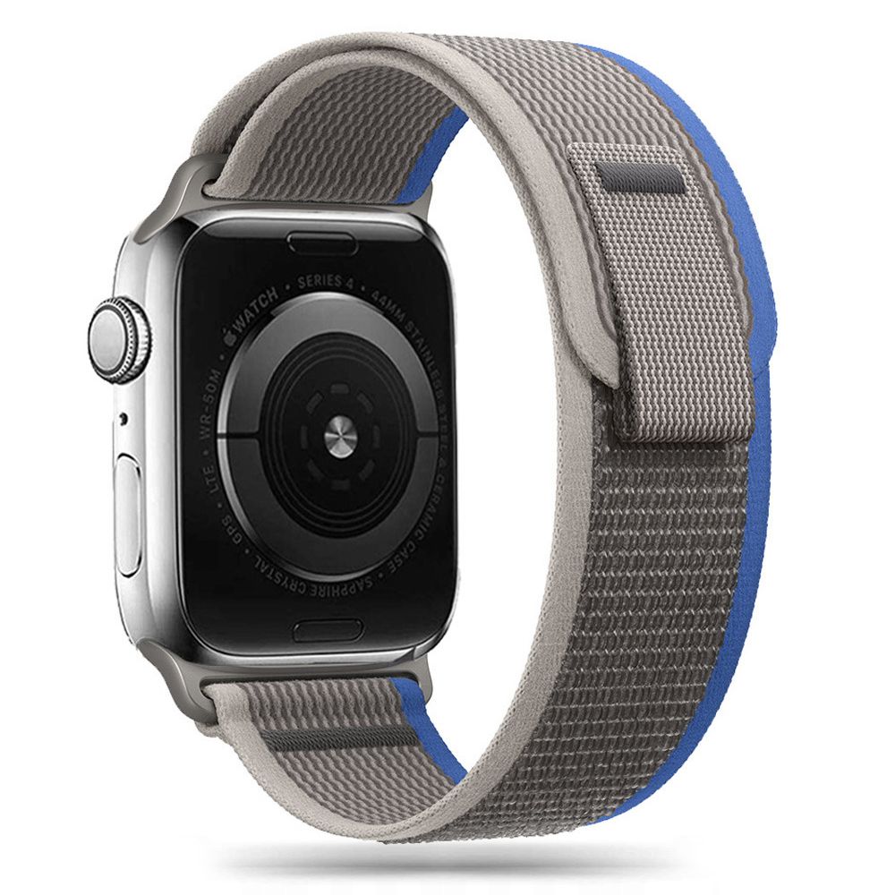 REMIENOK DOOP NYLON APPLE WATCH 4 / 5 / 6 / 7 / 8 / 9 / SE (38 / 40 / 41 MM) GREY/BLUE