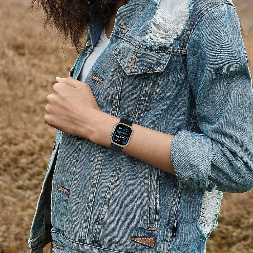 REMIENOK TECH-PROTECT NYLON APPLE WATCH 6 / 7 / 8 / 9 / 10 / SE / ULTRA 1 / 2 (44 / 45 / 46 / 49 MM) BLACK
