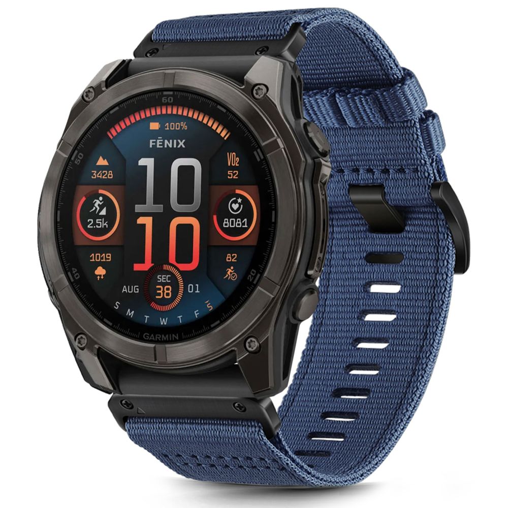 REMIENOK TECH-PROTECT NYLON CLASSIC GARMIN FENIX 5X / 5X PLUS / 6X / 6X PRO / 7X / 8 (51 MM) NAVY BLUE