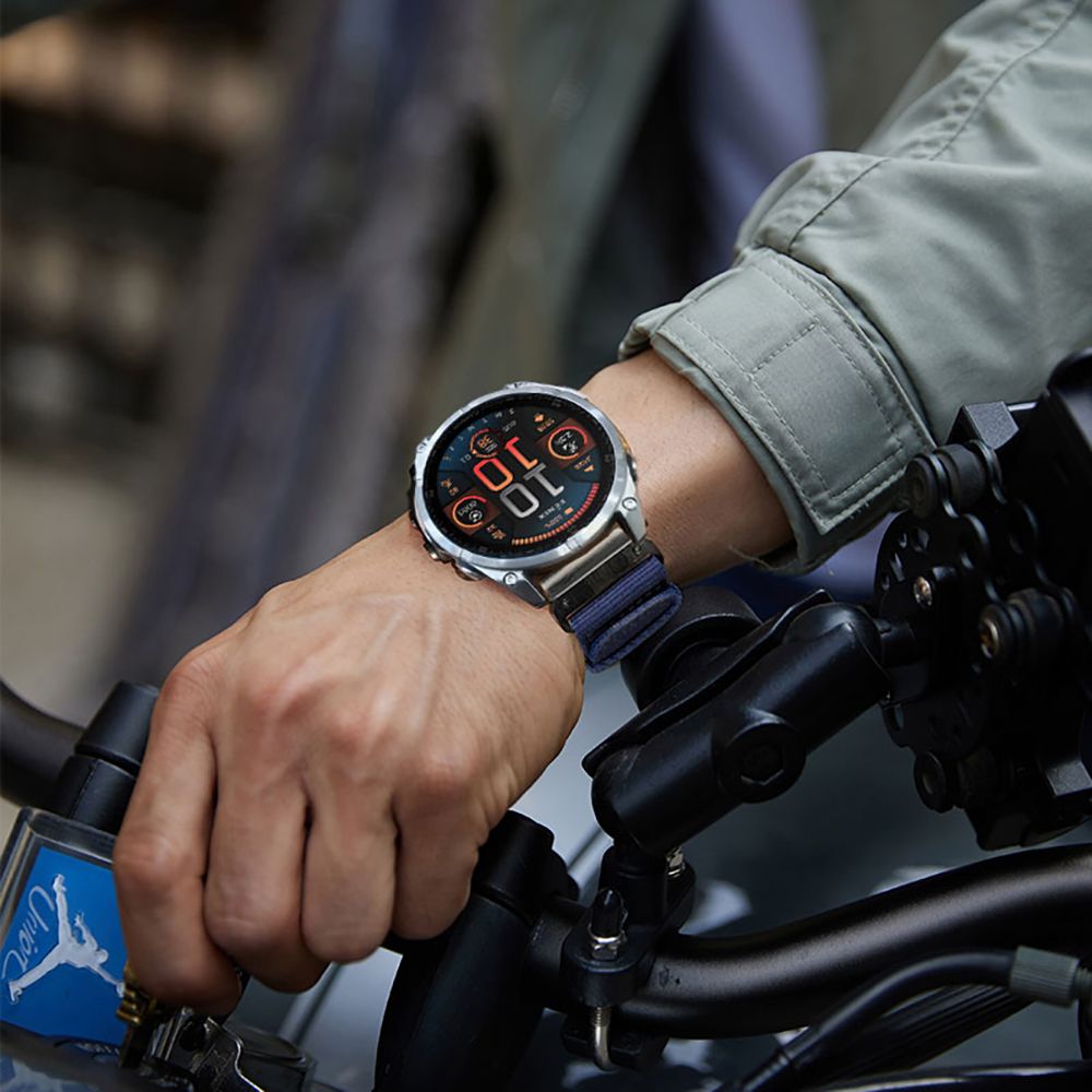 REMIENOK TECH-PROTECT NYLON CLASSIC GARMIN FENIX 5X / 5X PLUS / 6X / 6X PRO / 7X / 8 (51 MM) NAVY BLUE