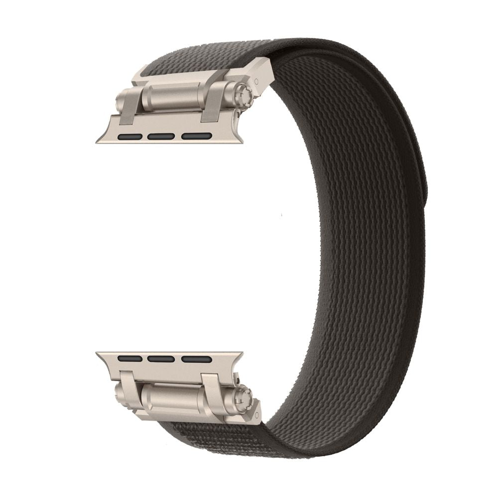 REMIENOK TECH-PROTECT NYLON DELTA APPLE WATCH 4 / 5 / 6 / 7 / 8 / 9 / SE / ULTRA 1 / 2 (42 / 44 / 45 / 49 MM) BLACK/ORANGE