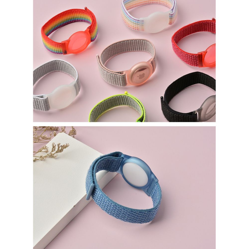 REMIENOK HEYBAND NYLON FOR KIDS APPLE AIRTAG LIME