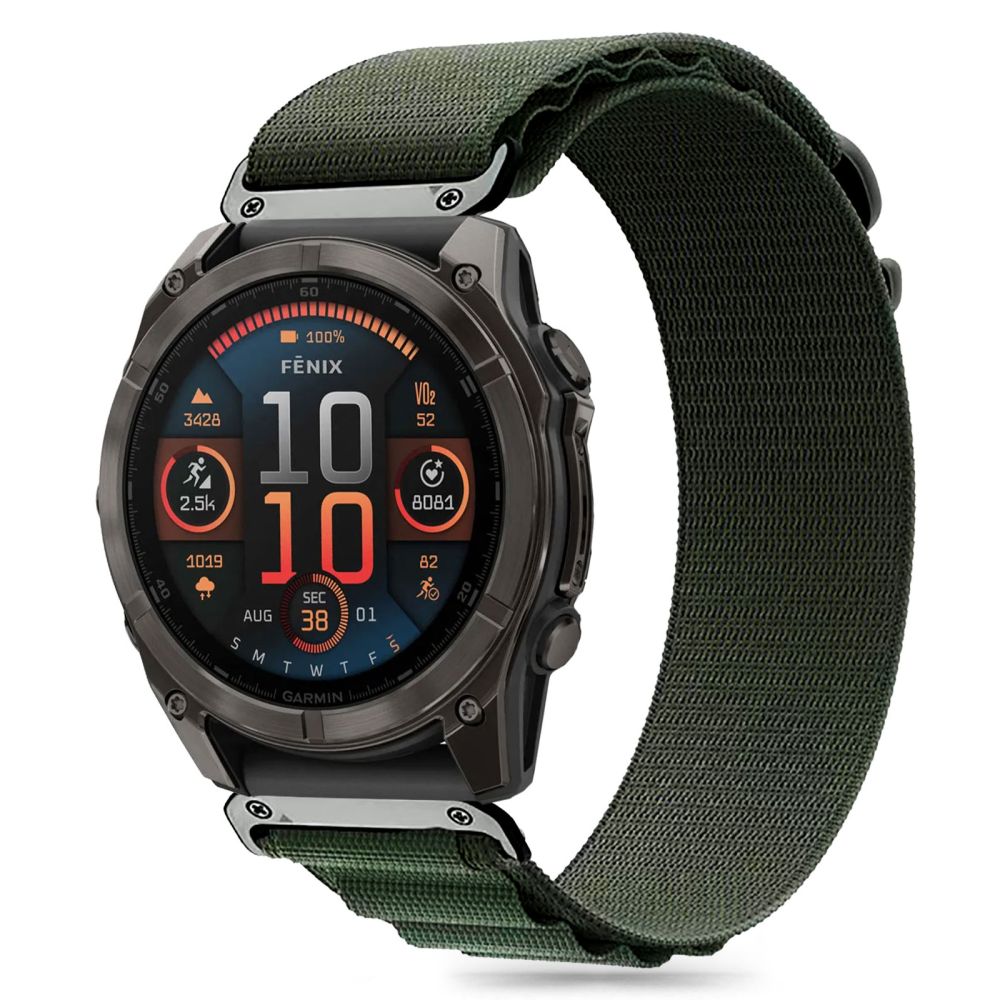 REMIENOK TECH-PROTECT NYLON PRO GARMIN FENIX 5 / 6 / 6 PRO / 7 / 8 (47 MM) / E OLIVE GREEN