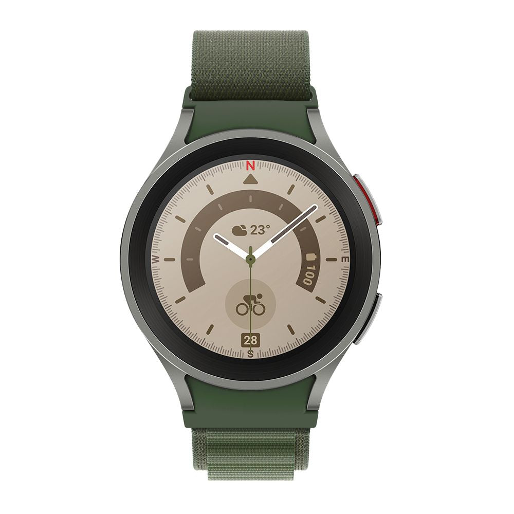 REMIENOK HEYBAND NYLON PRO SAMSUNG GALAXY WATCH 4 / 5 / 5 PRO / 6 / 7 / FE MILITARY GREEN